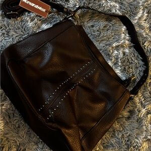 Montana West Brown  Leather Shoulder Bag